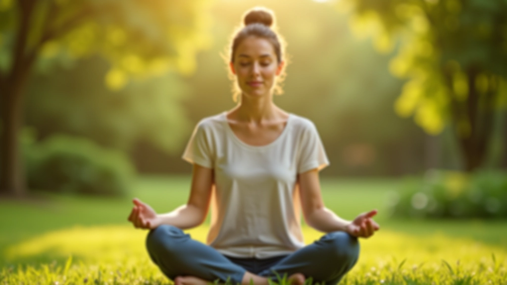 Personne en méditation dans un environnement calme et naturel