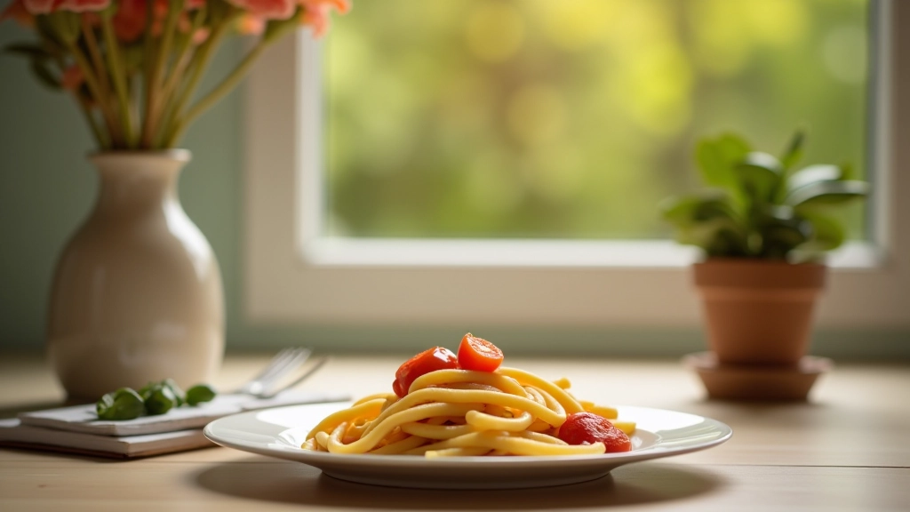 Repas sain et équilibré présenté avec attention et conscience du moment présent